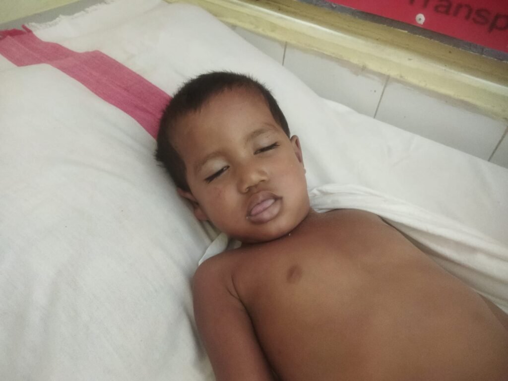 A dead chid