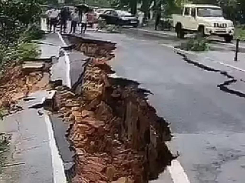 Broken Tripura Highway