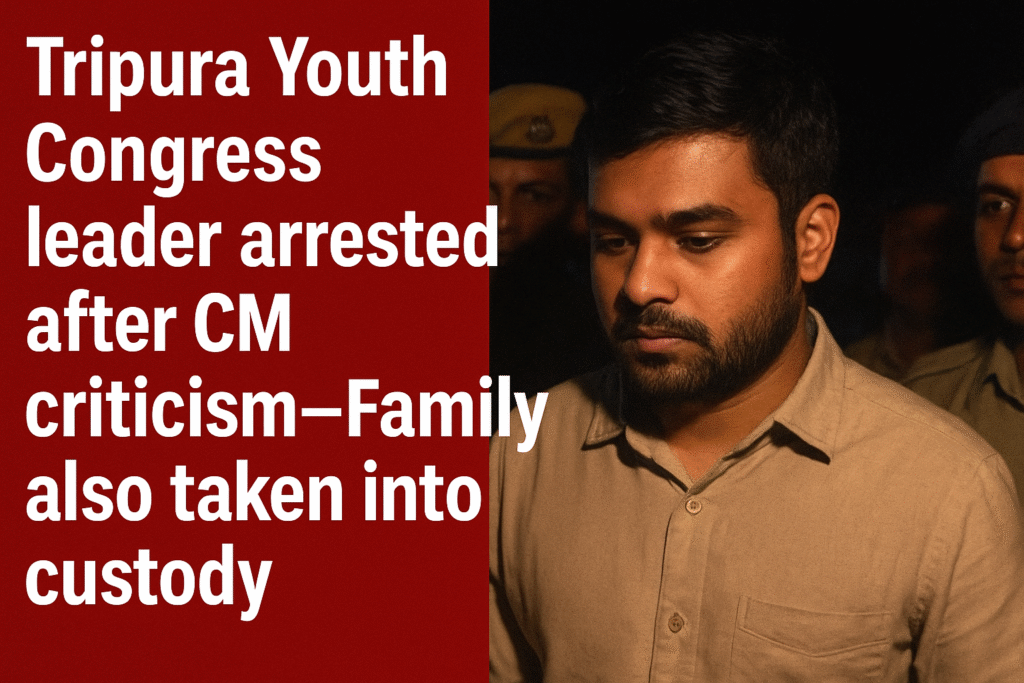 Image of Tripura arrested Congress Leader