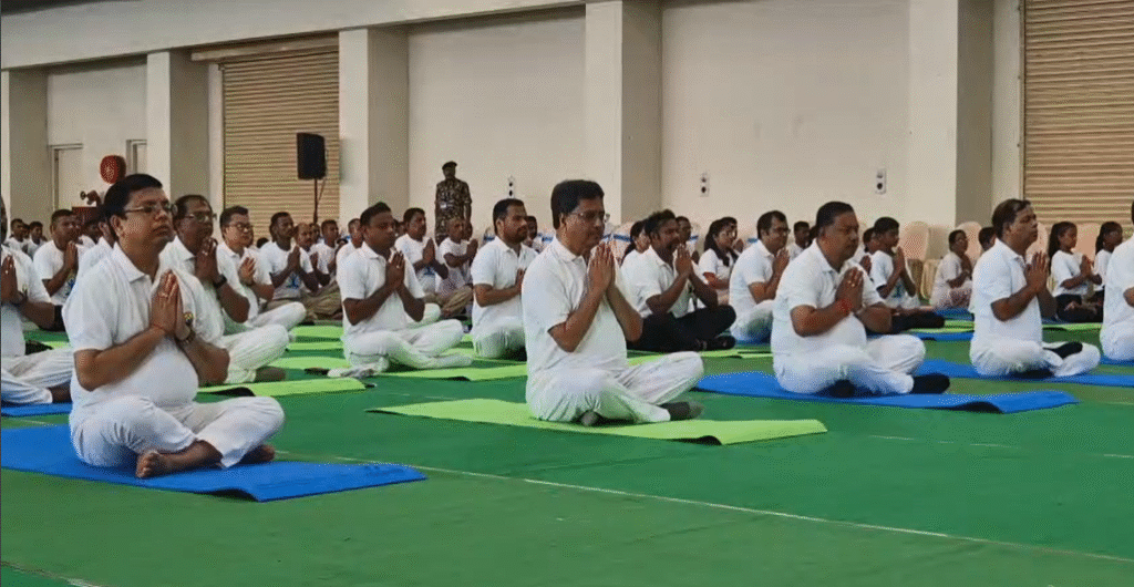 CM Saha attends International Yoga Day