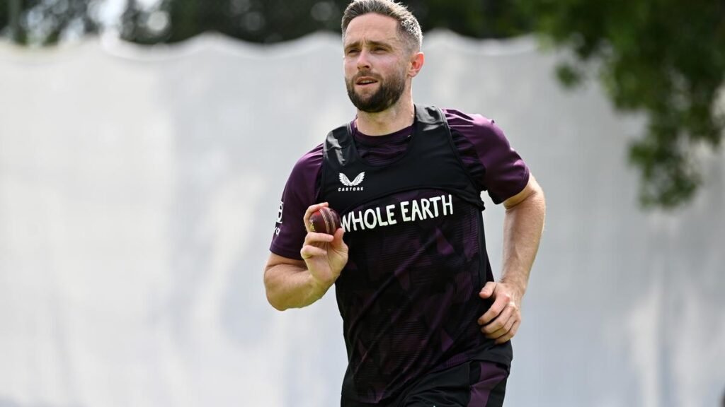 Chris Woakes of England bowls during a net session at Edgbaston on June 30, 2025 in Birmingham, England. | Photo Credit: Getty Images