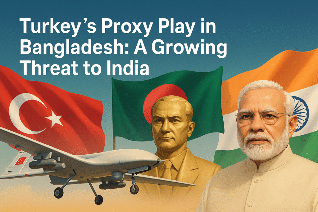 Turkey, Bangladesh and Indian Flag and picture of Narendra Modi