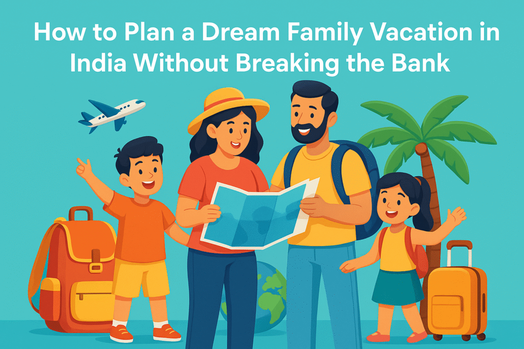 Indian family on budget vacation