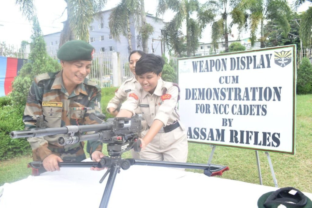 Assam Rifles organises weapon display to inspire NCC Cadets in Agartala