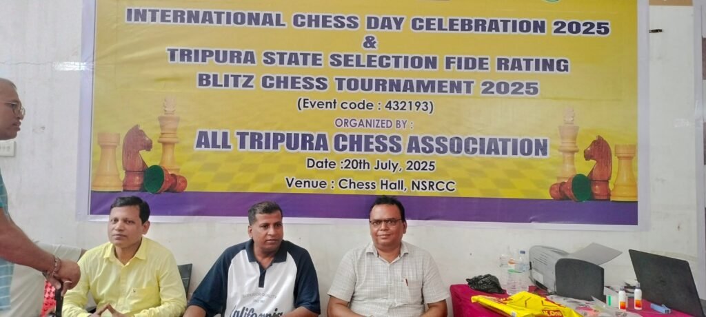 Tripura Marks International Chess Day with State Blitz Tournament and Website Launch