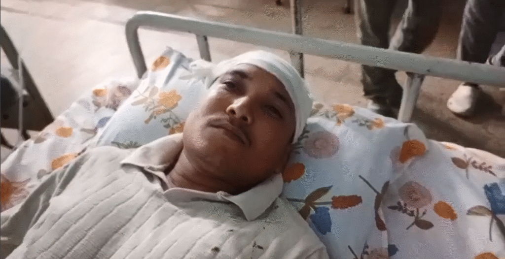 Injured youth in Kailashar