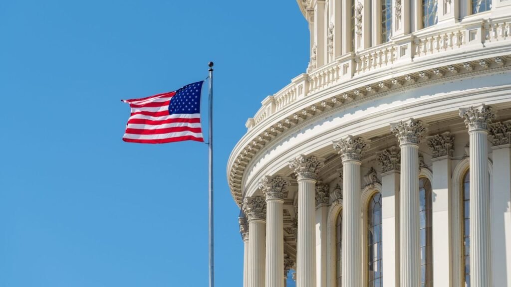 White House and USA Flag