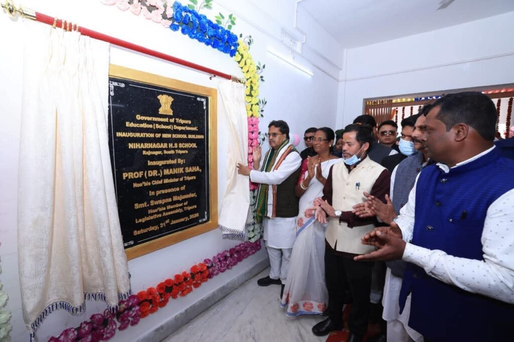 Tripura CM Reinforces Education Push with Inauguration of Two School Buildings in Rajnagar